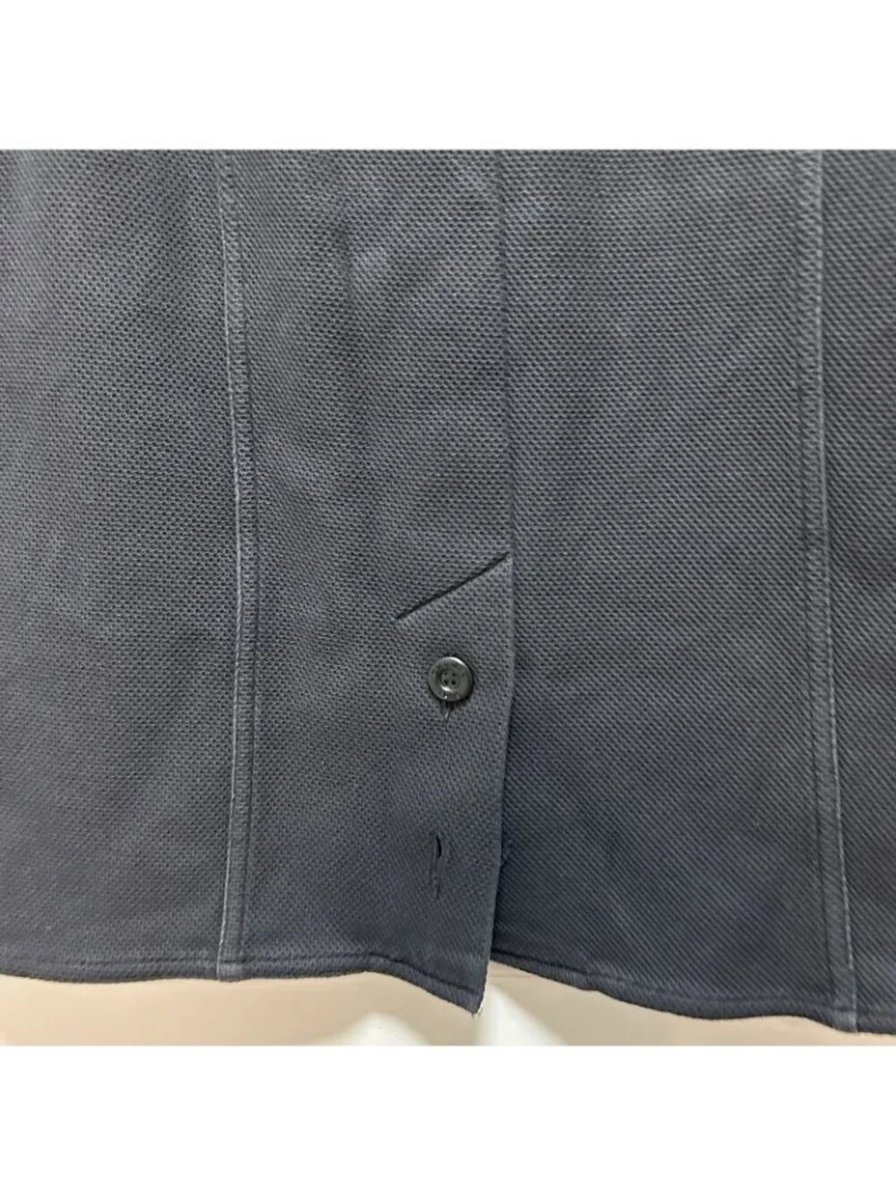 Chanel Vintage Linen Blend Wool Button Front Pencil Skirt Buttons Pocket Small